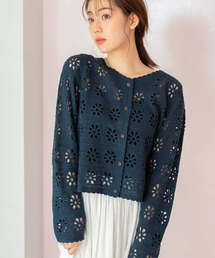 fifth | フラワーすかし編みカーディガン(カーディガン/ボレロ)