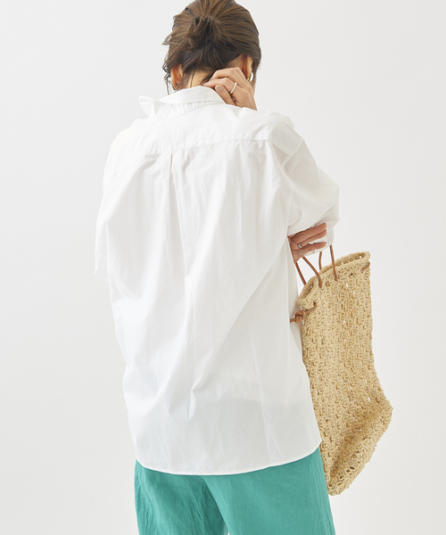 plage(プラージュ)の「minimal typewriter シャツ◆(シャツ/ブラウス・レディース・ホワイト/モスグリーン/ダークブルー・FREE)」の8枚目の写真
