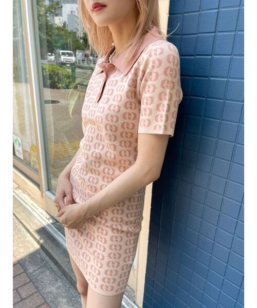 EMODA（エモダ）の「モノグラムポロワンピース（ワンピース・レディース・その他/その他1/ブルー/ブラック/ピンク・FREE）」の6枚目の写真