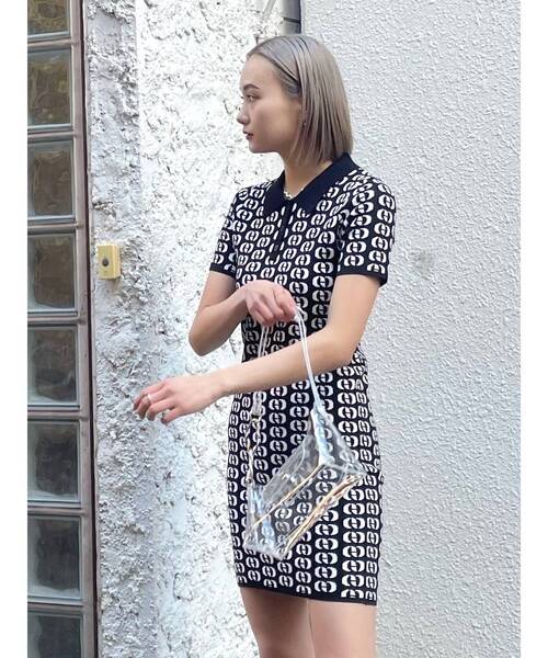 EMODA（エモダ）の「モノグラムポロワンピース（ワンピース・レディース・その他/その他1/ブルー/ブラック/ピンク・FREE）」の12枚目の写真