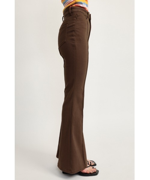 SLY（スライ）の「COLOR SATIN DENIM PT カラー サテン パンツ（スラックス・レディース・ブラウン/ベージュ・2/0/1）」の6枚目の写真