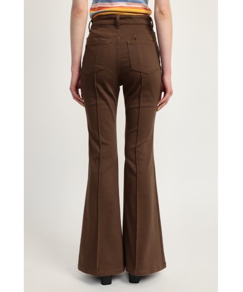 SLY（スライ）の「COLOR SATIN DENIM PT カラー サテン パンツ（スラックス・レディース・ブラウン/ベージュ・2/0/1）」の7枚目の写真