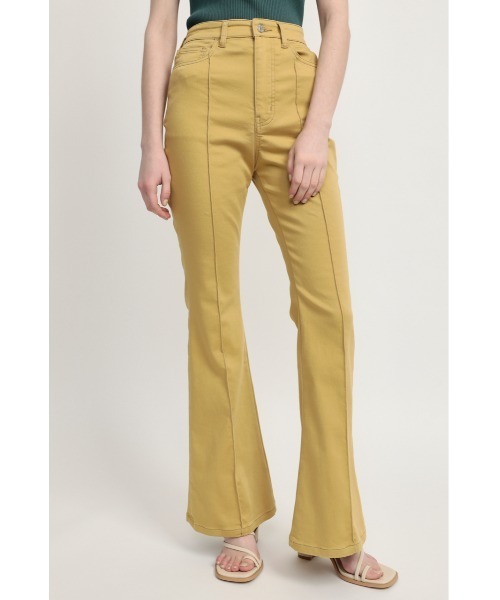 SLY（スライ）の「COLOR SATIN DENIM PT カラー サテン パンツ（スラックス・レディース・ブラウン/ベージュ・2/0/1）」の10枚目の写真