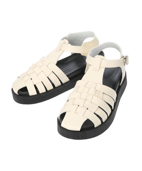 Green　Parks（グリーンパークス）の「・minia グルカサンダル（サンダル・レディース・ブラック/アイボリー・M/L/S）」の9枚目の写真