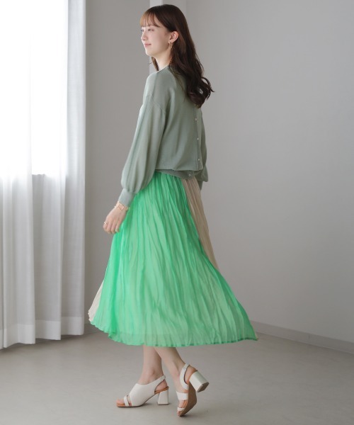 Bou Jeloud（ブージュルード）の「抗菌さらさら2WAYショートカーディガン（カーディガン/ボレロ・レディース・ブラック/イエロー/グリーン/グレイッシュベージュ/サンドベージュ/ダークネイビー/ブルーグリーン/オレンジ・FREE）」の10枚目の写真