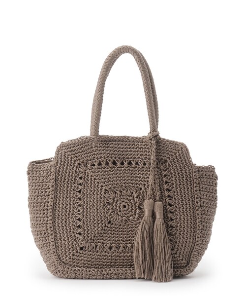 SHOO・LA・RUE(シューラルー)の「◆スクエアニットバッグ(ハンドバッグ・レディース・ブラック/ブルー/ナチュラル/ブラウン系その他7・00)」の3枚目の写真