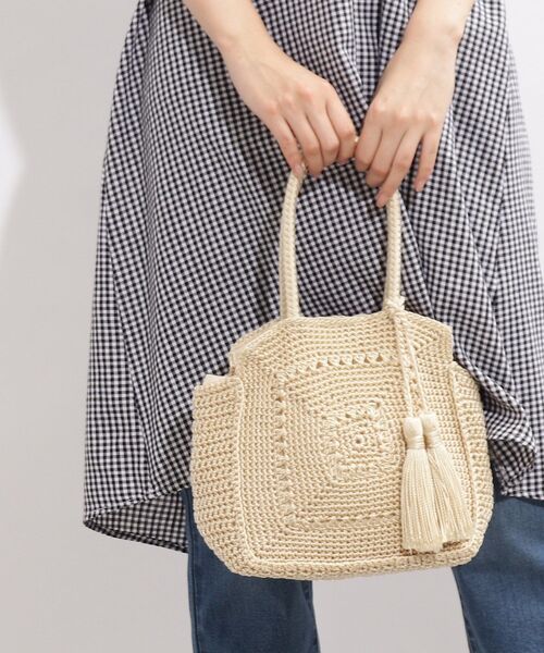 SHOO・LA・RUE(シューラルー)の「◆スクエアニットバッグ(ハンドバッグ・レディース・ブラック/ブルー/ナチュラル/ブラウン系その他7・00)」の11枚目の写真