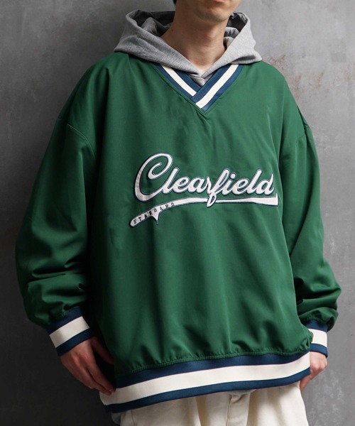 JOKER（ジョーカー）の「オーバーサイズ プルオーバーカレッジシャツ メンズ ナイロン ルーズシルエット ラインリブ 春服（Tシャツ/カットソー・メンズ・ホワイト/ネイビー/グリーン・M/L）」の12枚目の写真