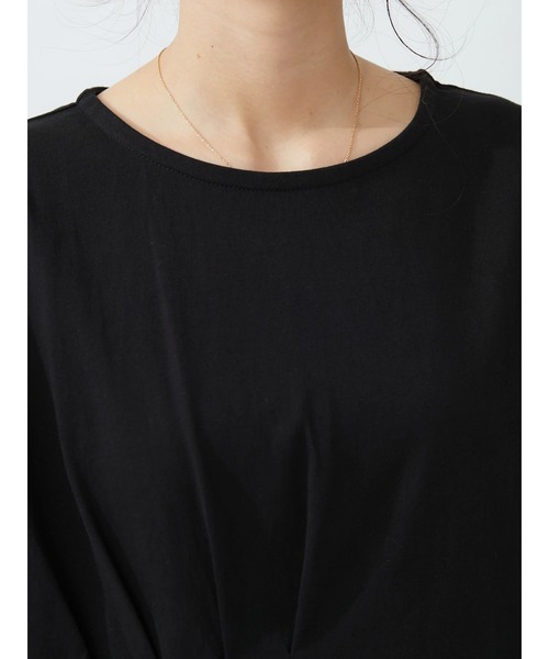 CRAFT STANDARD BOUTIQUE(クラフトスタンダードブティック)の「なめらかアシンメトリーチュニック *◆(Tシャツ/カットソー・レディース・ブラック/オフホワイト/カーキ/イエロー・FREE)」の19枚目の写真