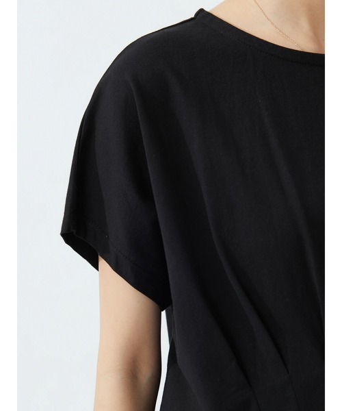 CRAFT STANDARD BOUTIQUE(クラフトスタンダードブティック)の「なめらかアシンメトリーチュニック *◆(Tシャツ/カットソー・レディース・ブラック/オフホワイト/カーキ/イエロー・FREE)」の20枚目の写真