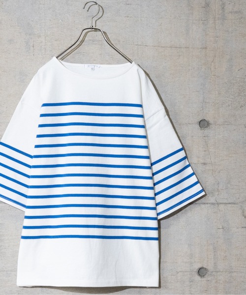 JOHN'S CLOSET（ジョンズクローゼット）の「【13】ヘビーウェイトパネル切り替え半袖ボーダーTシャツ（Tシャツ/カットソー・メンズ・グリーン/その他2/レッド/ブラック/ブルー/その他・LARGE/MEDIUM）」の4枚目の写真