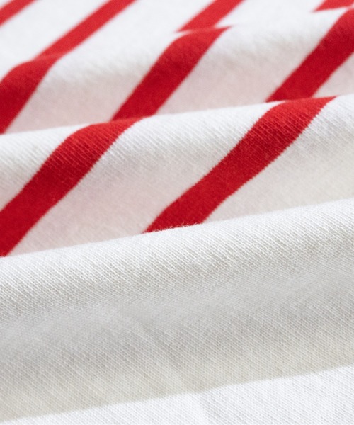 JOHN'S CLOSET（ジョンズクローゼット）の「【13】ヘビーウェイトパネル切り替え半袖ボーダーTシャツ（Tシャツ/カットソー・メンズ・グリーン/その他2/レッド/ブラック/ブルー/その他・LARGE/MEDIUM）」の10枚目の写真