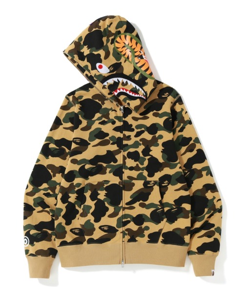 A BATHING APE(アベイシングエイプ)の「1ST CAMO SHARK FULL ZIP HOODIE M(パーカー・メンズ・イエロー/グリーン・SMALL/MEDIUM/LARGE/X-LARGE/XX-LARGE/XXX-LARGE)」の3枚目の写真