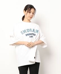 INDIAN（インディアン）の「【INDIAN】サテンロゴ　オーバーサイズTシャツ（Tシャツ/カットソー）」