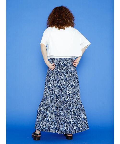 koe（コエ）の「ペーズリー柄ギャザーティアードスカート＊（スカート・レディース・ネイビー/オフホワイト・FREE）」の7枚目の写真