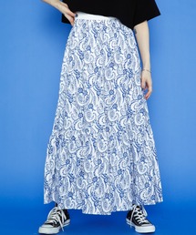 koe | ペーズリー柄ギャザーティアードスカート＊(スカート)