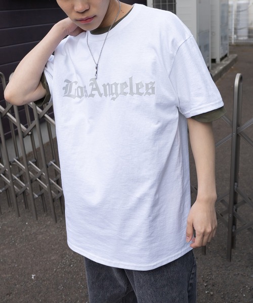 GILDAN（ギルダン）の「同色ラバープリントTシャツ/オールド