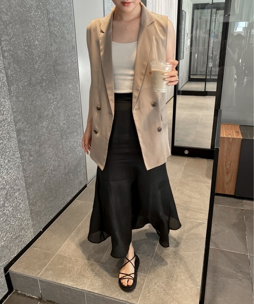 Ambre Ciel（アンブルシエル）の「シアーマーメイドスカート／【WEB/EC限定商品】（スカート・レディース・ブラック/ベージュ/アイボリー・SMALL/MEDIUM）」の8枚目の写真