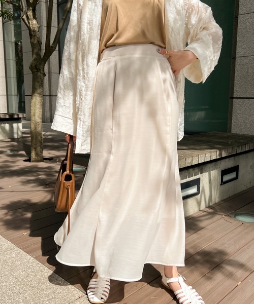 Ambre Ciel（アンブルシエル）の「シアーマーメイドスカート／【WEB/EC限定商品】（スカート・レディース・ブラック/ベージュ/アイボリー・SMALL/MEDIUM）」の21枚目の写真