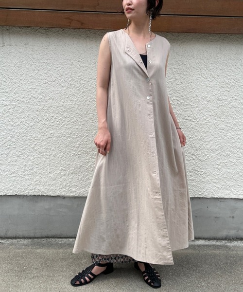 Chez toi（シェトワ）の「3WAYノースリフレアワンピース（ワンピース・レディース・アイボリー/ブラック/ベージュ/オレンジ・FREE）」の5枚目の写真