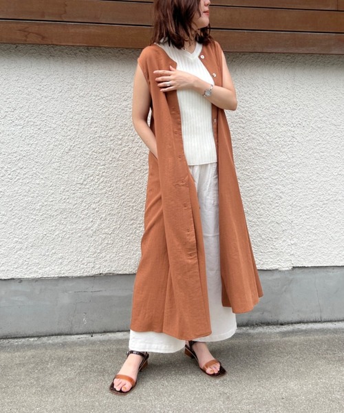 Chez toi（シェトワ）の「3WAYノースリフレアワンピース（ワンピース・レディース・アイボリー/ブラック/ベージュ/オレンジ・FREE）」の18枚目の写真