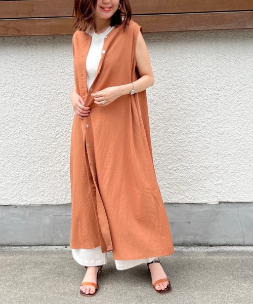 Chez toi（シェトワ）の「3WAYノースリフレアワンピース（ワンピース・レディース・アイボリー/ブラック/ベージュ/オレンジ・FREE）」の12枚目の写真