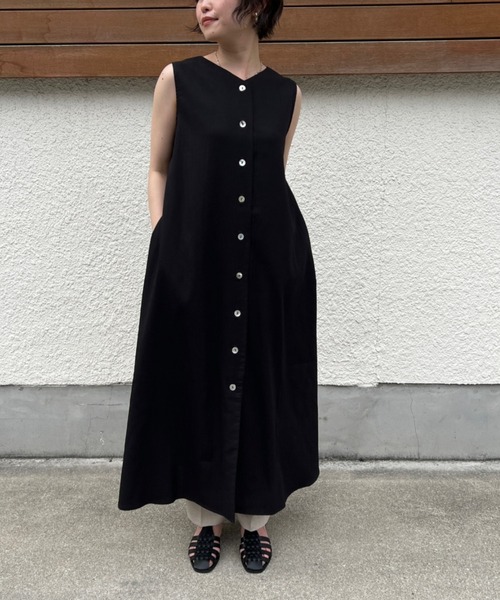 Chez toi（シェトワ）の「3WAYノースリフレアワンピース（ワンピース・レディース・アイボリー/ブラック/ベージュ/オレンジ・FREE）」の8枚目の写真