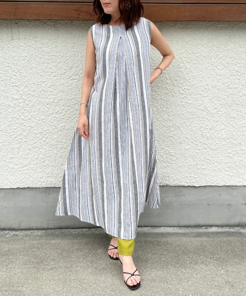 Chez toi（シェトワ）の「3WAYノースリフレアワンピース（ワンピース・レディース・アイボリー/ブラック/ベージュ/オレンジ・FREE）」の10枚目の写真