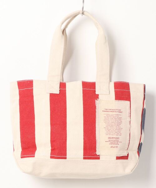 TOSSDICE / BamBooks the Heritage（トスダイス／バンブックスザヘリテイジ）の「【 TOSSDICE / トスダイス 】 TD SMILE - EMBROIDERED TO-TO / スマイル エンブロイダード トート（トートバッグ・レディース・ホワイト×ブルー/ホワイト×レッド/ホワイト・FREE）」の9枚目の写真