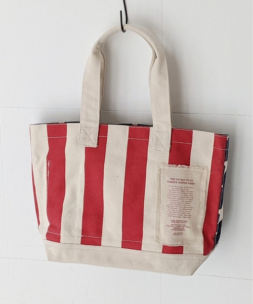 TOSSDICE / BamBooks the Heritage（トスダイス／バンブックスザヘリテイジ）の「【 TOSSDICE / トスダイス 】 TD SMILE - EMBROIDERED TO-TO / スマイル エンブロイダード トート（トートバッグ・レディース・ホワイト×ブルー/ホワイト×レッド/ホワイト・FREE）」の13枚目の写真