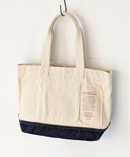 TOSSDICE / BamBooks the Heritage（トスダイス／バンブックスザヘリテイジ）の「【 TOSSDICE / トスダイス 】 TD SMILE - EMBROIDERED TO-TO / スマイル エンブロイダード トート（トートバッグ・レディース・ホワイト×ブルー/ホワイト×レッド/ホワイト・FREE）」の15枚目の写真