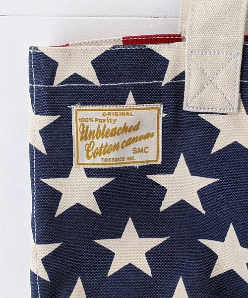 TOSSDICE / BamBooks the Heritage（トスダイス／バンブックスザヘリテイジ）の「【 TOSSDICE / トスダイス 】 TD SMILE - EMBROIDERED TO-TO / スマイル エンブロイダード トート（トートバッグ・レディース・ホワイト×ブルー/ホワイト×レッド/ホワイト・FREE）」の16枚目の写真