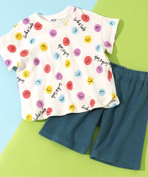 BREEZE(ブリーズ)の「男児SUMMER総柄パジャマ(ルームウェア/パジャマ・キッズ・オフホワイト/ミント/グレー/ベージュ・100/110/90/120/130/140/80)」の2枚目の写真