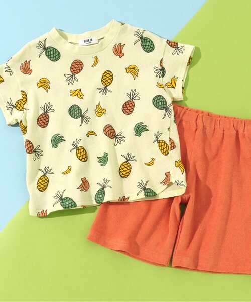 BREEZE(ブリーズ)の「男児SUMMER総柄パジャマ(ルームウェア/パジャマ・キッズ・オフホワイト/ミント/グレー/ベージュ・100/110/90/120/130/140/80)」の4枚目の写真