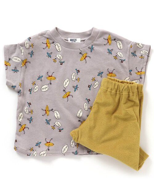 BREEZE(ブリーズ)の「男児SUMMER総柄パジャマ(ルームウェア/パジャマ・キッズ・オフホワイト/ミント/グレー/ベージュ・100/110/90/120/130/140/80)」の8枚目の写真