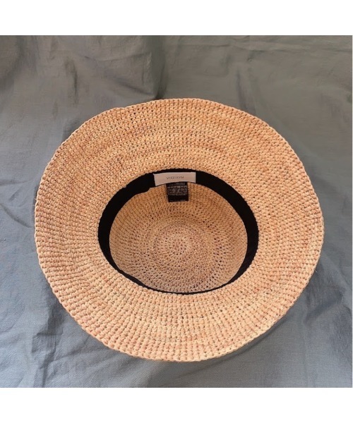 MANIERA(マニエラ)の「ラフィアコマ編みハット(ハット・レディース・ベージュ・FREE)」の4枚目の写真