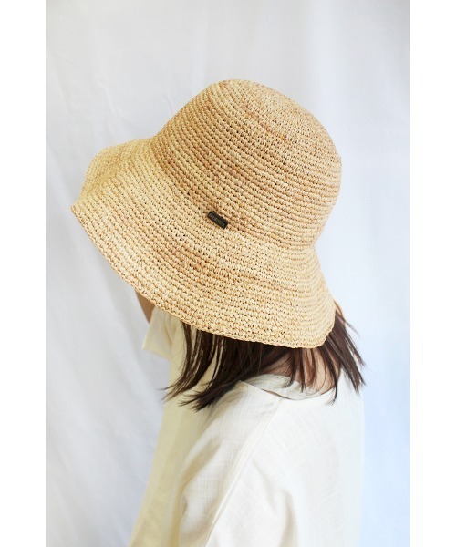 MANIERA(マニエラ)の「ラフィアコマ編みハット(ハット・レディース・ベージュ・FREE)」の5枚目の写真