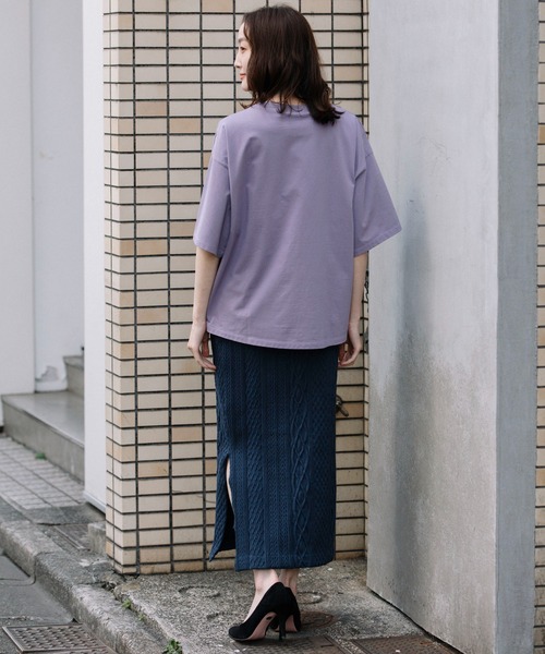 Munich(ミューニック)の「16/2ケーブルジャガードタイトスカート(スカート・レディース・アイボリー/グリーン/ネイビー・S/M)」の10枚目の写真