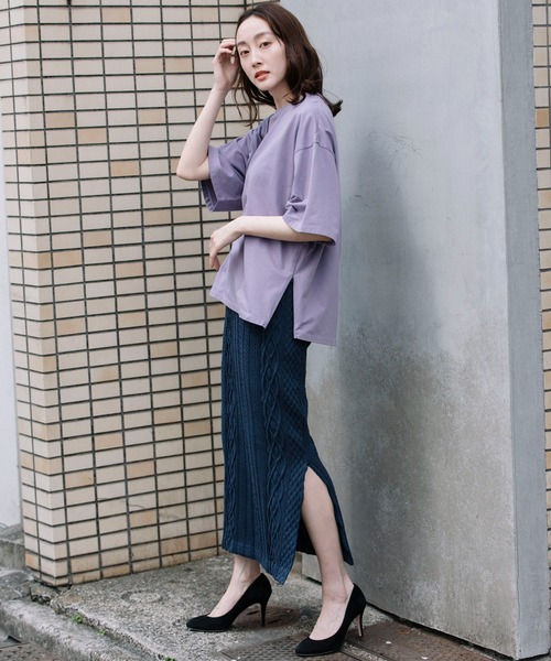 Munich(ミューニック)の「16/2ケーブルジャガードタイトスカート(スカート・レディース・アイボリー/グリーン/ネイビー・S/M)」の9枚目の写真