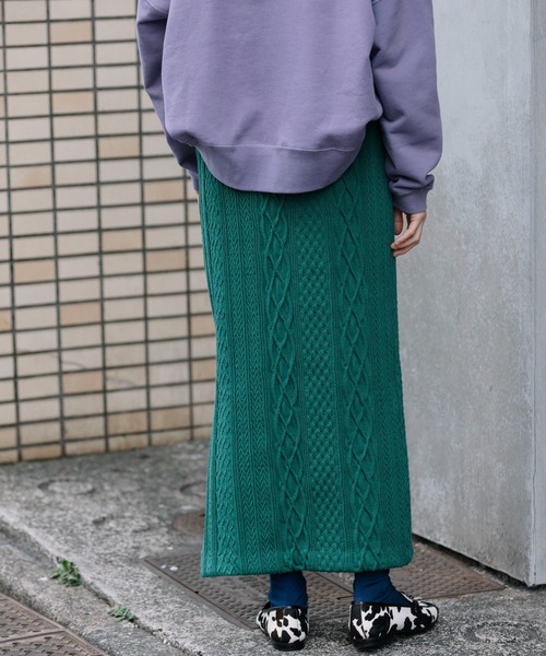 Munich(ミューニック)の「16/2ケーブルジャガードタイトスカート(スカート・レディース・アイボリー/グリーン/ネイビー・S/M)」の22枚目の写真