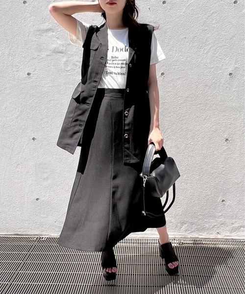 one way(ワンウェイ)の「ミリタリーシャツベスト/セットアップ対応(ベスト・レディース・ライトブルー/ブラック/ダークグリーン・FREE)」の2枚目の写真