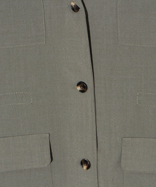 one way(ワンウェイ)の「ミリタリーシャツベスト/セットアップ対応(ベスト・レディース・ライトブルー/ブラック/ダークグリーン・FREE)」の7枚目の写真