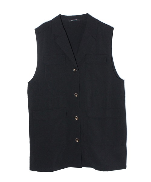 one way(ワンウェイ)の「ミリタリーシャツベスト/セットアップ対応(ベスト・レディース・ライトブルー/ブラック/ダークグリーン・FREE)」の19枚目の写真