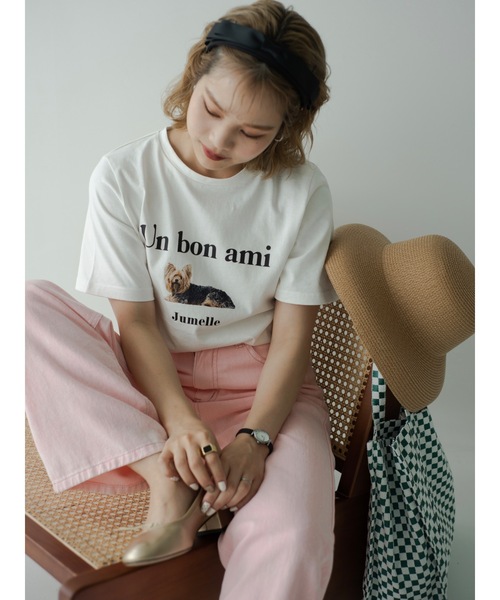 jumelle（ジュメロ）の「DOGプリントT（Tシャツ/カットソー・レディース・ホワイト・FREE）」の20枚目の写真