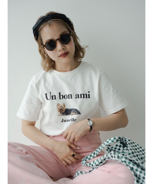 jumelle（ジュメロ）の「DOGプリントT（Tシャツ/カットソー・レディース・ホワイト・FREE）」の12枚目の写真