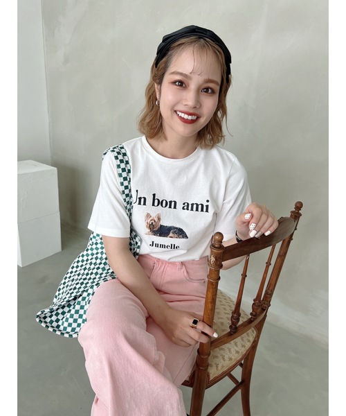 jumelle（ジュメロ）の「DOGプリントT（Tシャツ/カットソー・レディース・ホワイト・FREE）」の16枚目の写真