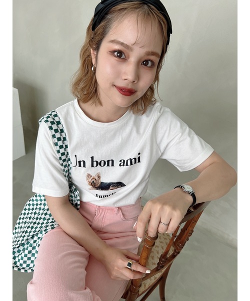 jumelle（ジュメロ）の「DOGプリントT（Tシャツ/カットソー・レディース・ホワイト・FREE）」の13枚目の写真