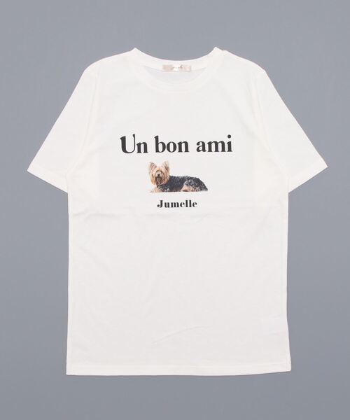 jumelle（ジュメロ）の「DOGプリントT（Tシャツ/カットソー・レディース・ホワイト・FREE）」の6枚目の写真