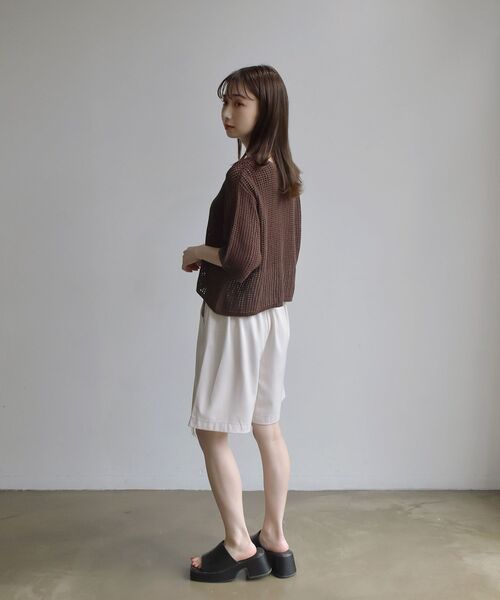 RETRO GIRL（レトロガール）の「ニットメッシュカーデ（ニット/セーター・レディース・ブラウン/オフホワイト/オレンジ/グリーン・FREE）」の20枚目の写真