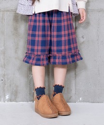 チェックキュロットパンツ
